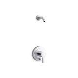 Kohler - Elate Rite-Temp Bath And Shower Trim Kit With Push-Button Diverter Without Showerhead - Polished Chrome