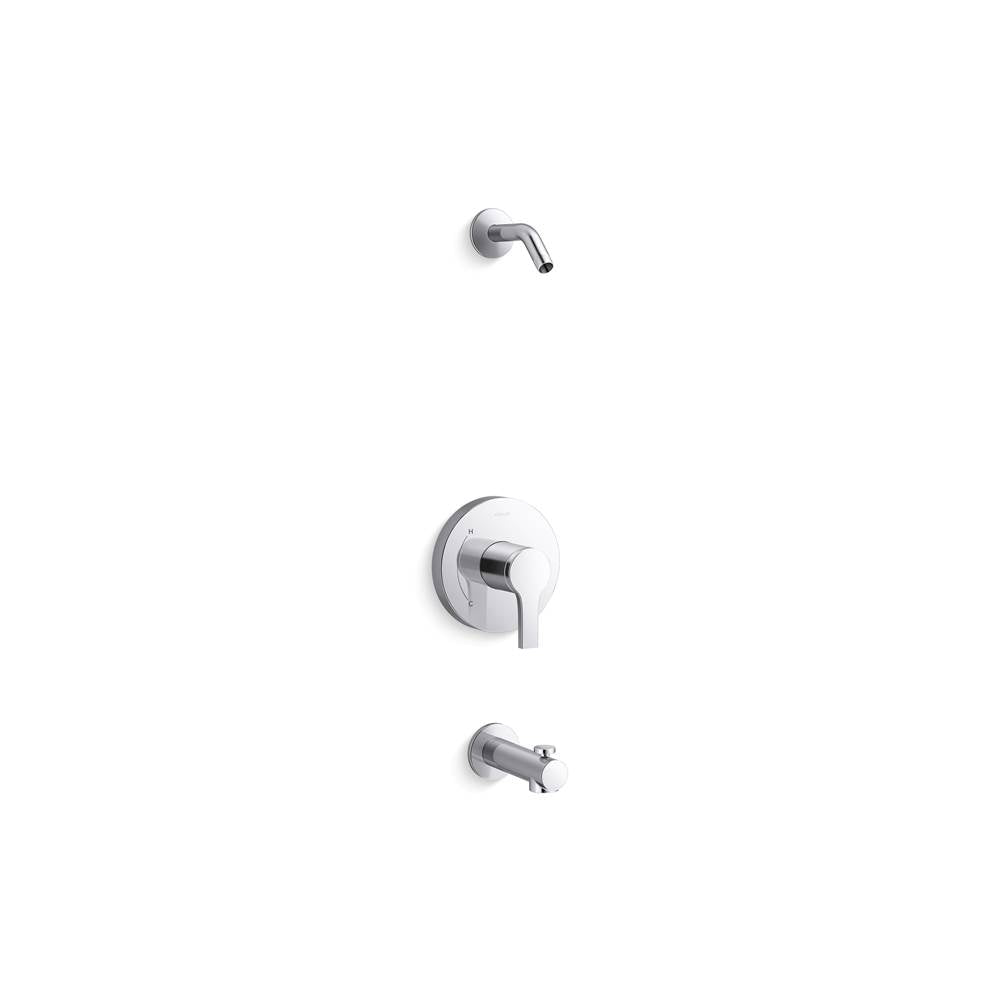 Kohler - Elate Rite-Temp Bath And Shower Trim Kit Without Showerhead - Polished Chrome