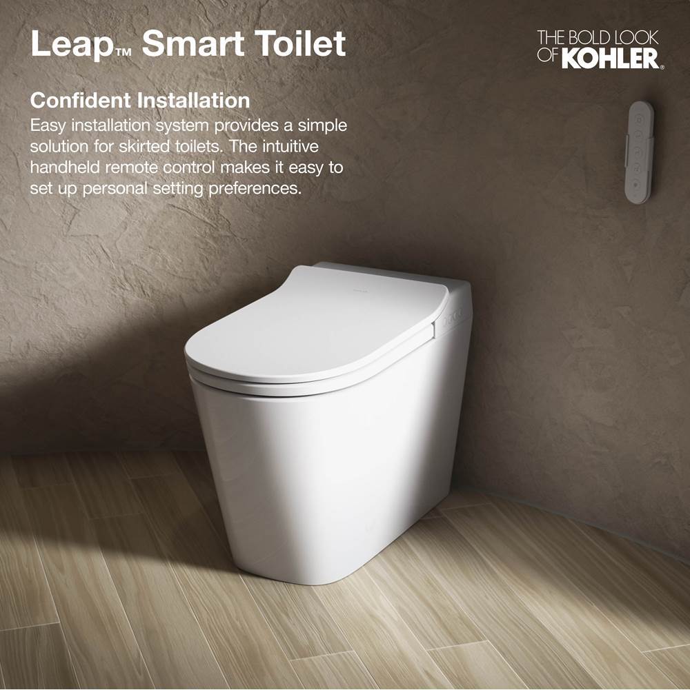 LeapE One-piece elongated smart toilet, dual-flush