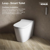 LeapE One-piece elongated smart toilet, dual-flush