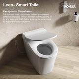 LeapE One-piece elongated smart toilet, dual-flush