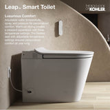 LeapE One-piece elongated smart toilet, dual-flush