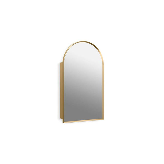 Kohler - Verdera 20'' X 34'' Arched Framed Medicine Cabinet Left-Hinged - Modern Brushed Gold