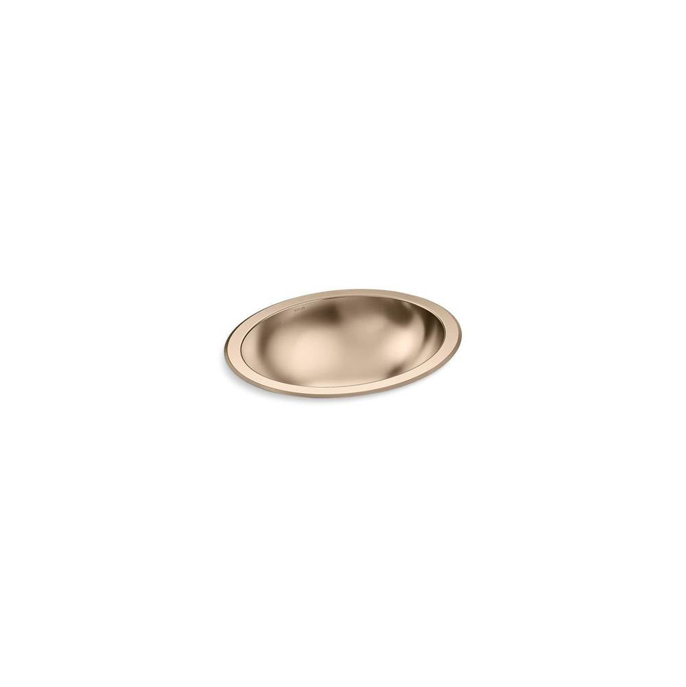 Kohler - Bachata 20'' Oval Drop-In/Undermount Bathroom Sink No Overflow - Vibrant Brushed Bronze
