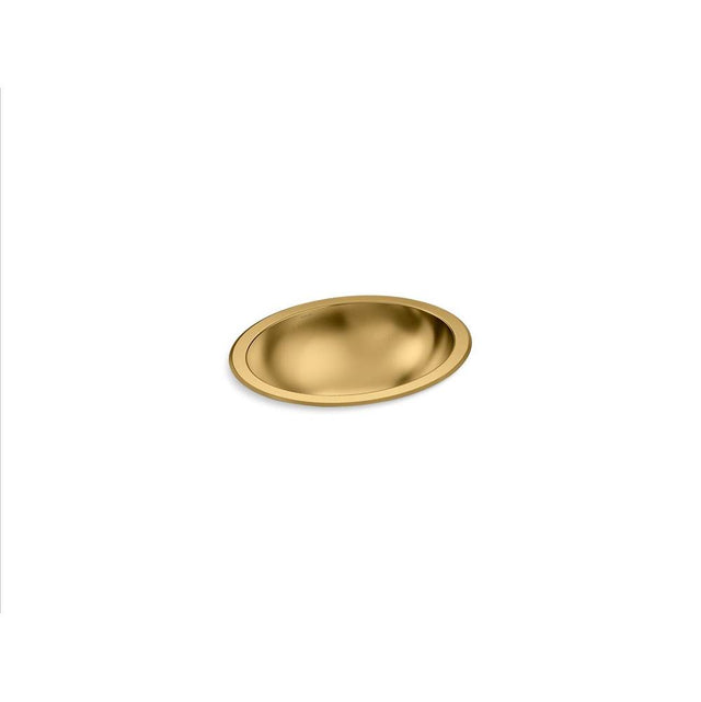 Kohler - Bachata 20'' Oval Drop-In/Undermount Bathroom Sink No Overflow - Vibrant Brushed Moderne Brass