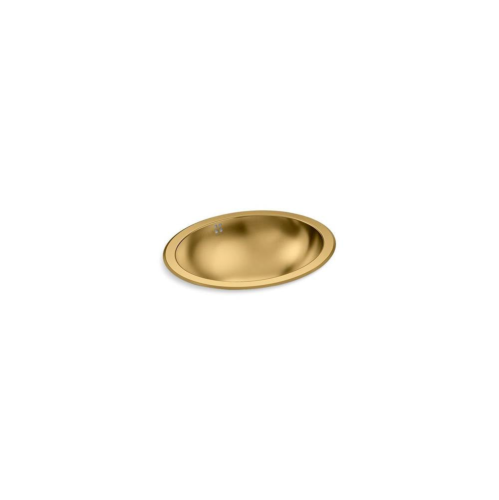Kohler - Bachata 20'' Oval Drop-In/Undermount Bathroom Sink - Vibrant Brushed Moderne Brass