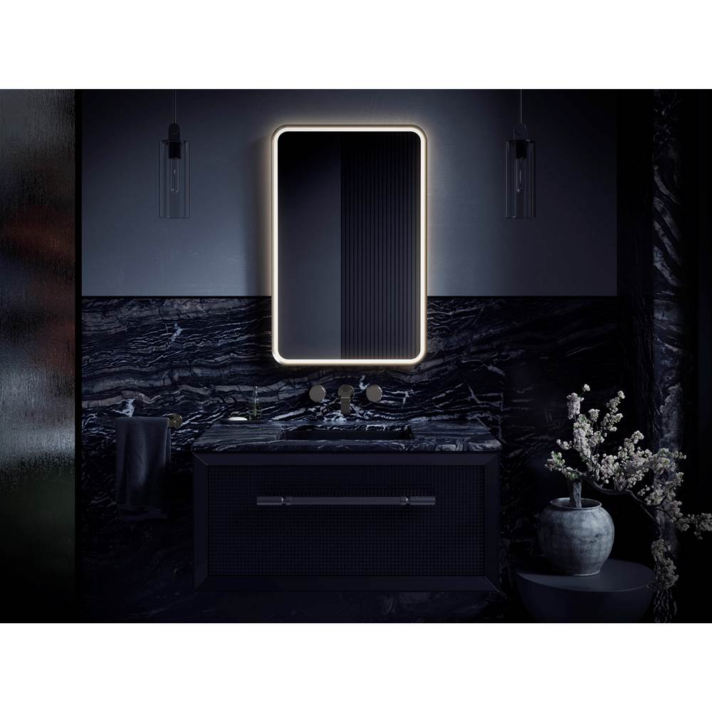 Essential Ultrabright 22 in. X 34 in. Rectangular Lighted Framed Mirror