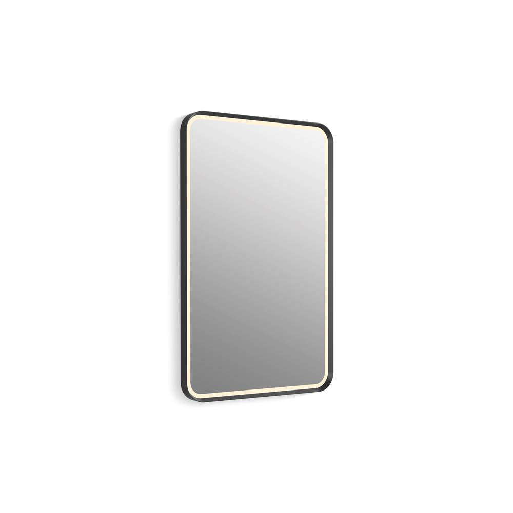 Kohler - Essential Ultrabright 22 in. X 34 in. Rectangular Lighted Framed Mirror - Matte Black