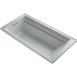 Kohler - Archer 72'' x 36'' drop-in Heated BubbleMassageE air bath - Ice Grey