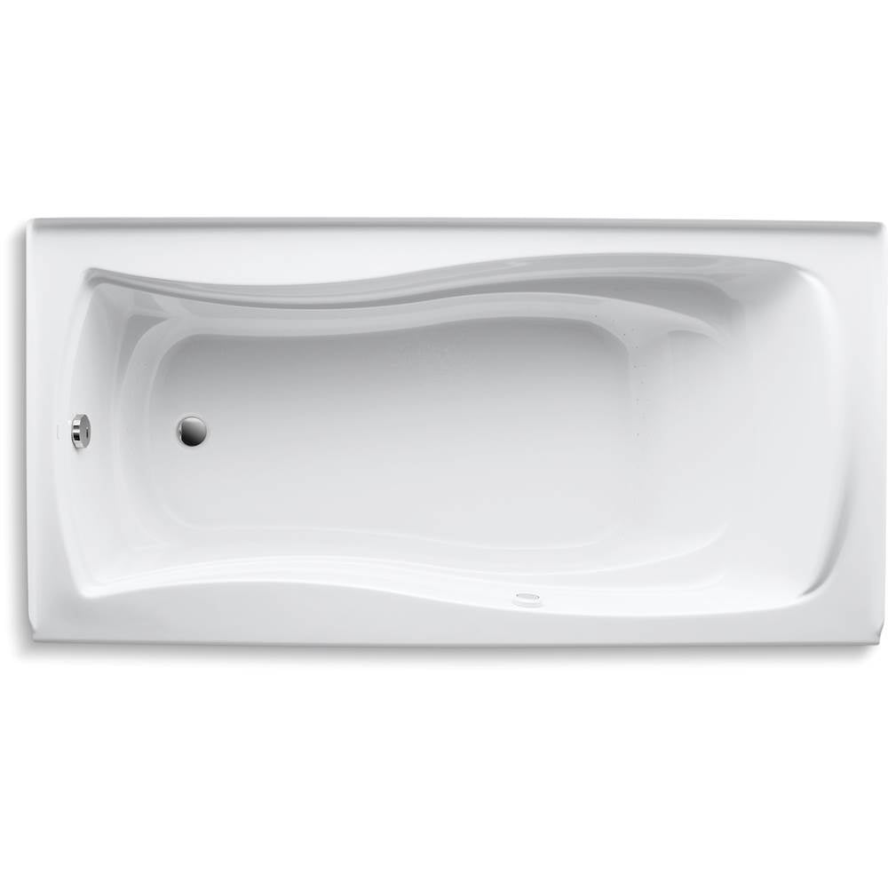 Mariposa 72'' x 36'' alcove Heated BubbleMassageE air bath with Bask heated surface, left drain