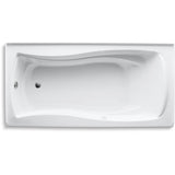 Mariposa 72'' x 36'' alcove Heated BubbleMassageE air bath with Bask heated surface, left drain