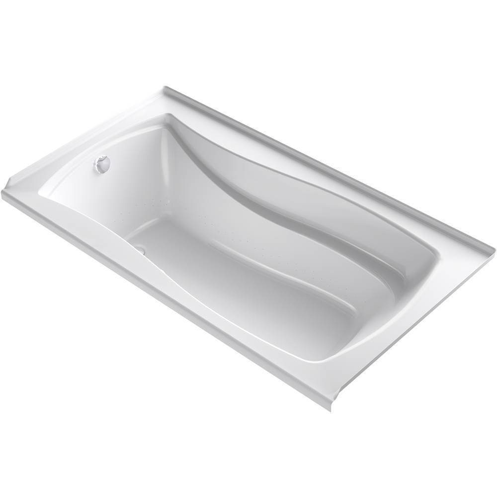 Kohler - Mariposa 66'' x 36'' alcove Heated BubbleMassageE air bath with Bask heated surface, left drain - White