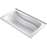 Kohler - Mariposa 66'' x 36'' alcove Heated BubbleMassageE air bath with Bask heated surface, left drain - White