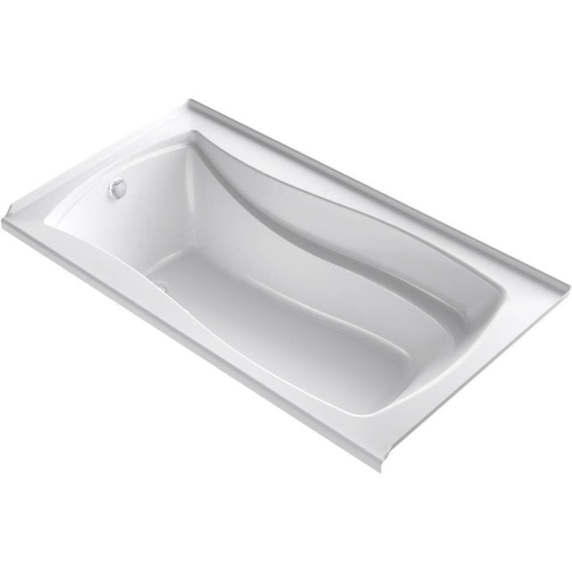 Kohler - Mariposa 66'' x 36'' alcove Heated BubbleMassageE air bath with Bask heated surface, left drain - White