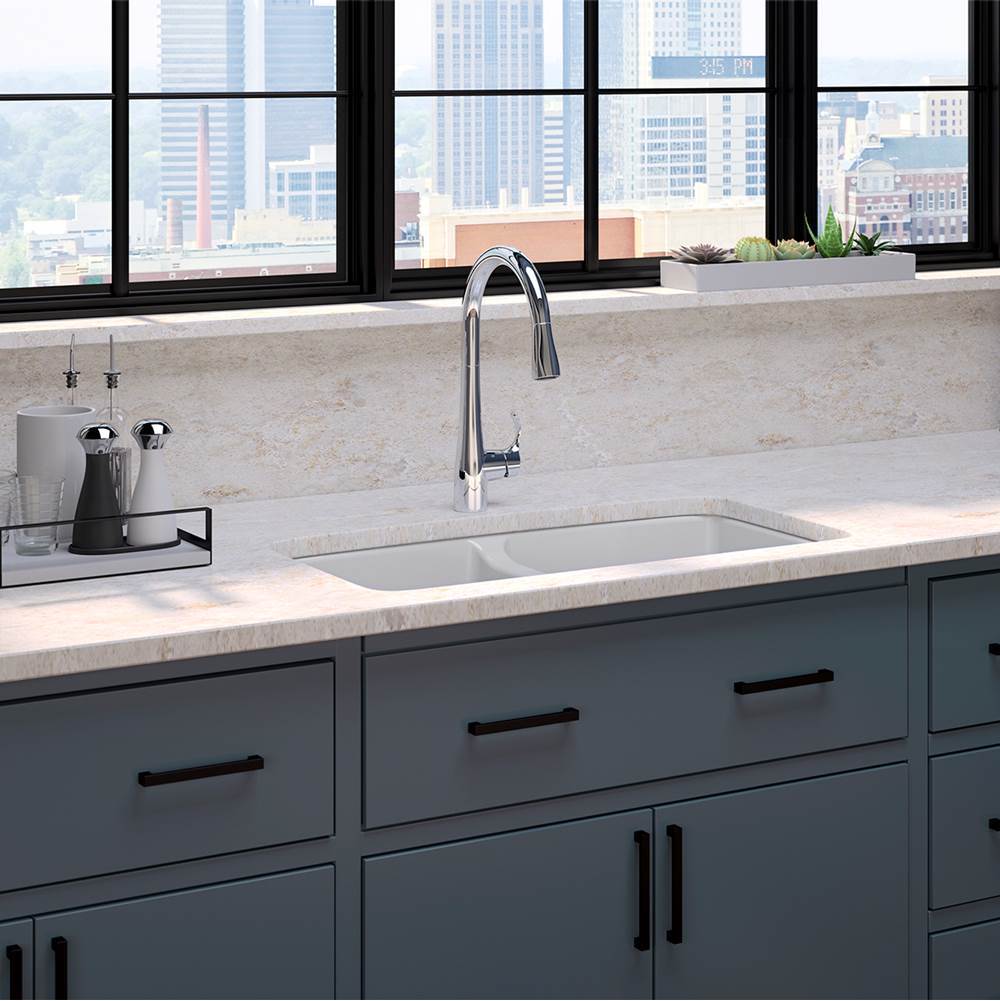Simplice Touchless pull-down kitchen sink faucet with three-function sprayhead