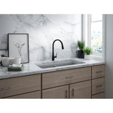 Simplice Touchless pull-down kitchen sink faucet with three-function sprayhead