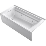 Kohler - Archer 72'' x 36'' alcove Heated BubbleMassageE air bath and whirlpool, left drain - White