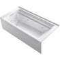 Kohler - Archer 72'' x 36'' alcove Heated BubbleMassageE air bath and whirlpool, left drain - White