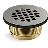 Kohler - Round brass shower receptor drain - Brushed Stainless