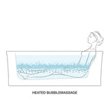 Archer 66'' x 32'' drop-in Heated BubbleMassageE air bath