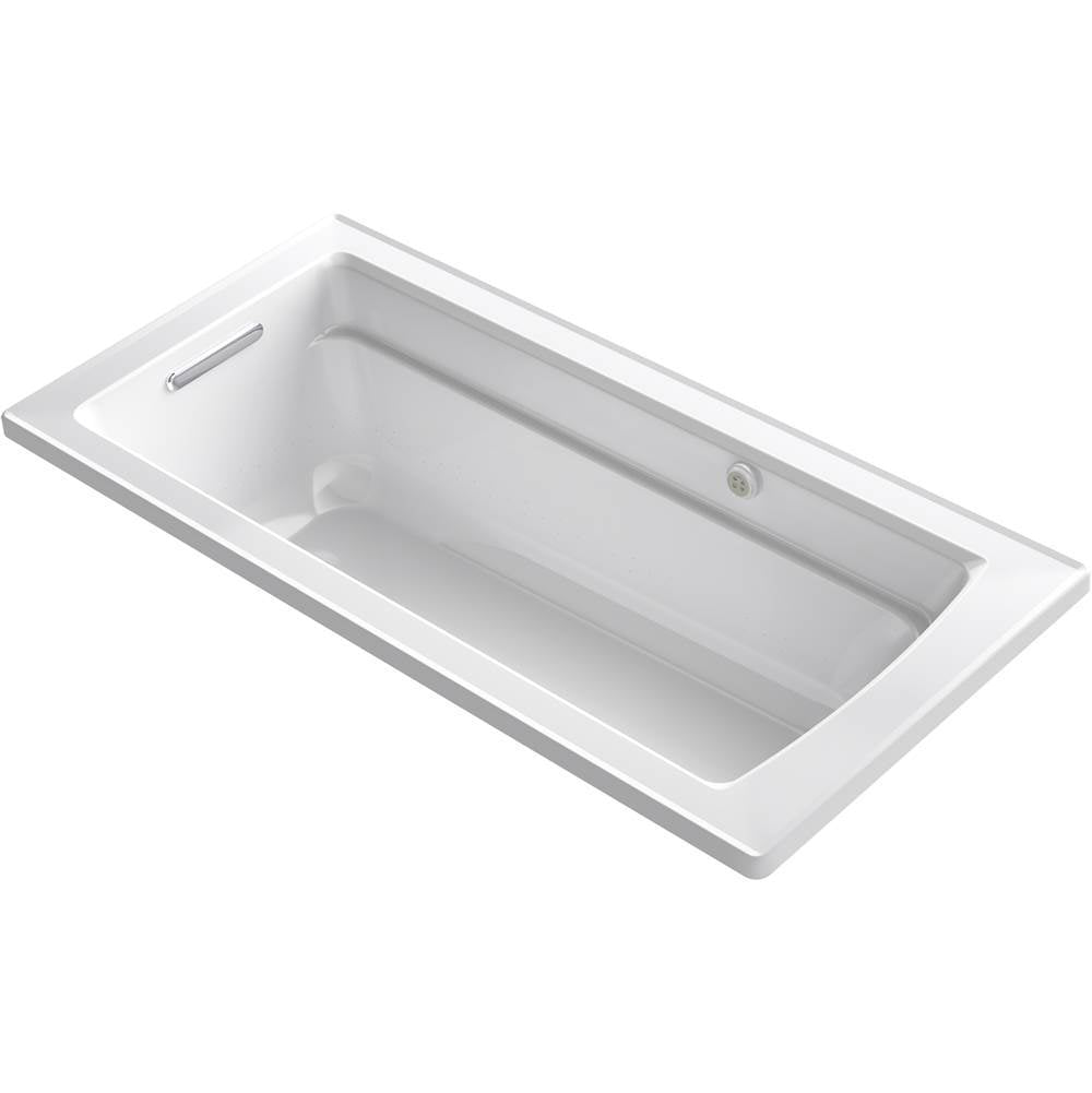Kohler - Archer 66'' x 32'' drop-in Heated BubbleMassageE air bath - White