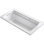 Kohler - Archer 66'' x 32'' drop-in Heated BubbleMassageE air bath - White