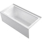 Kohler - Archer 60'' x 30'' alcove Heated BubbleMassageE air bath, right drain - White