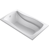 Kohler - Mariposa 66'' x 36'' drop-in Heated BubbleMassageE air bath - White