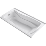 Kohler - Mariposa 72'' x 36'' alcove Heated BubbleMassageE air bath with Bask heated surface, left drain - White