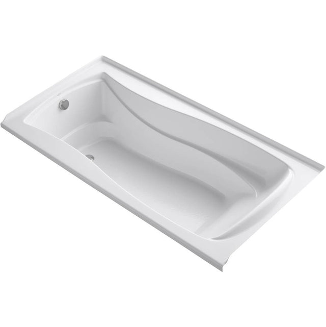 Kohler - Mariposa 72'' x 36'' alcove Heated BubbleMassageE air bath with Bask heated surface, left drain - White