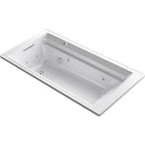 Kohler - Archer 72'' x 36'' drop-in Heated BubbleMassageE air bath and whirlpool - White