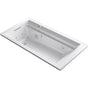 Kohler - Archer 72'' x 36'' drop-in Heated BubbleMassageE air bath and whirlpool - White