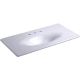 Kohler - Iron/Impressions 43'' Enameled cast iron vanity top with integrated oval sink - Lavender Grey
