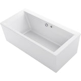 Kohler - Stargaze 72'' x 36-1/4'' freestanding Heated BubbleMassageE air bath with Bask heated surface and straight shroud - White
