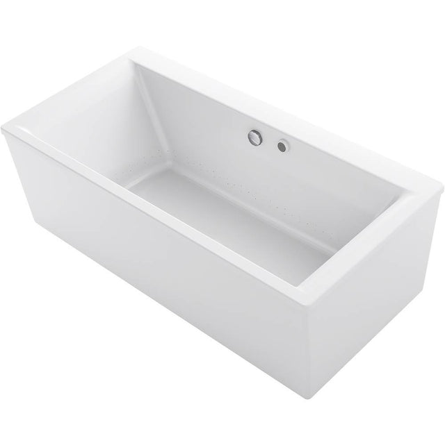 Kohler - Stargaze 72'' x 36-1/4'' freestanding Heated BubbleMassageE air bath with Bask heated surface and straight shroud - White