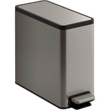Kohler - 2.5-gallon slim step trash can - Stainless Steel