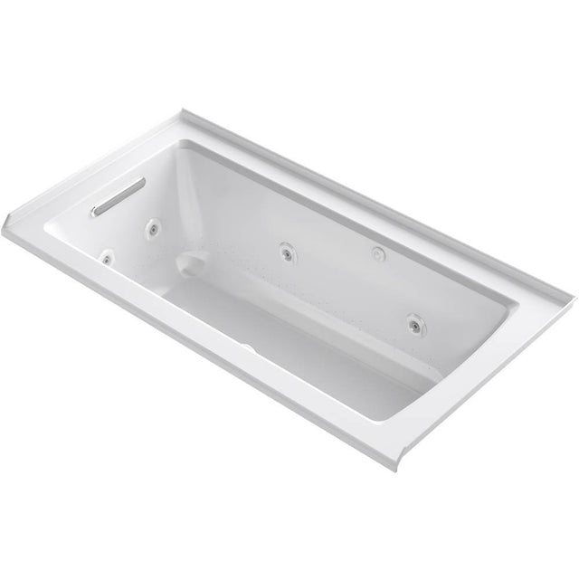 Kohler - Archer 60'' x 30'' alcove Heated BubbleMassageE air bath and whirlpool, left drain - White