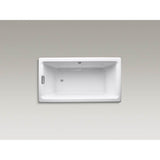 Tea-for-Two 66'' x 36'' drop-in Heated BubbleMassageE air bath