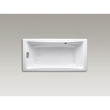 Tea-for-Two 71-3/4'' x 36'' drop-in Heated BubbleMassageE air bath