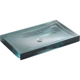 Kohler - Antilia 28-3/4'' rectangular vessel bathroom sink, no overflow - Ice