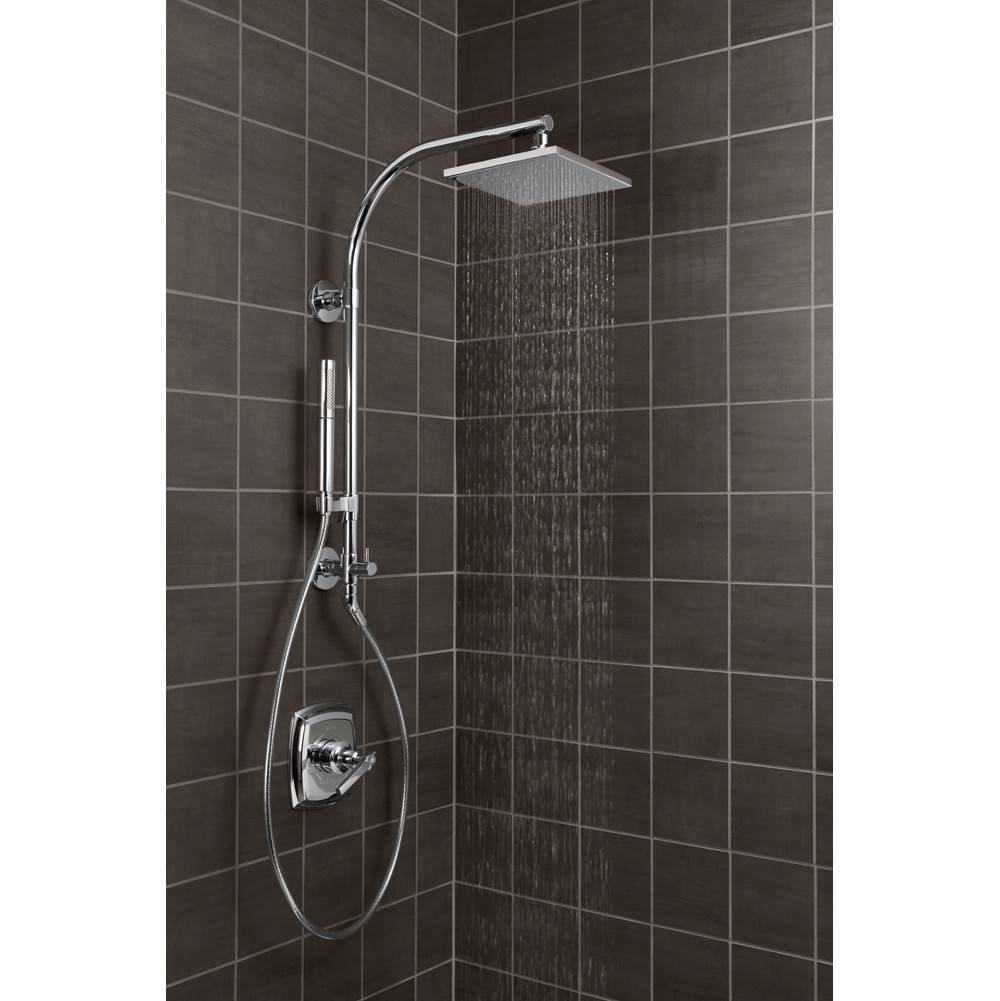 Contemporary Square 8'' single-function rainhead, 1.75 gpm