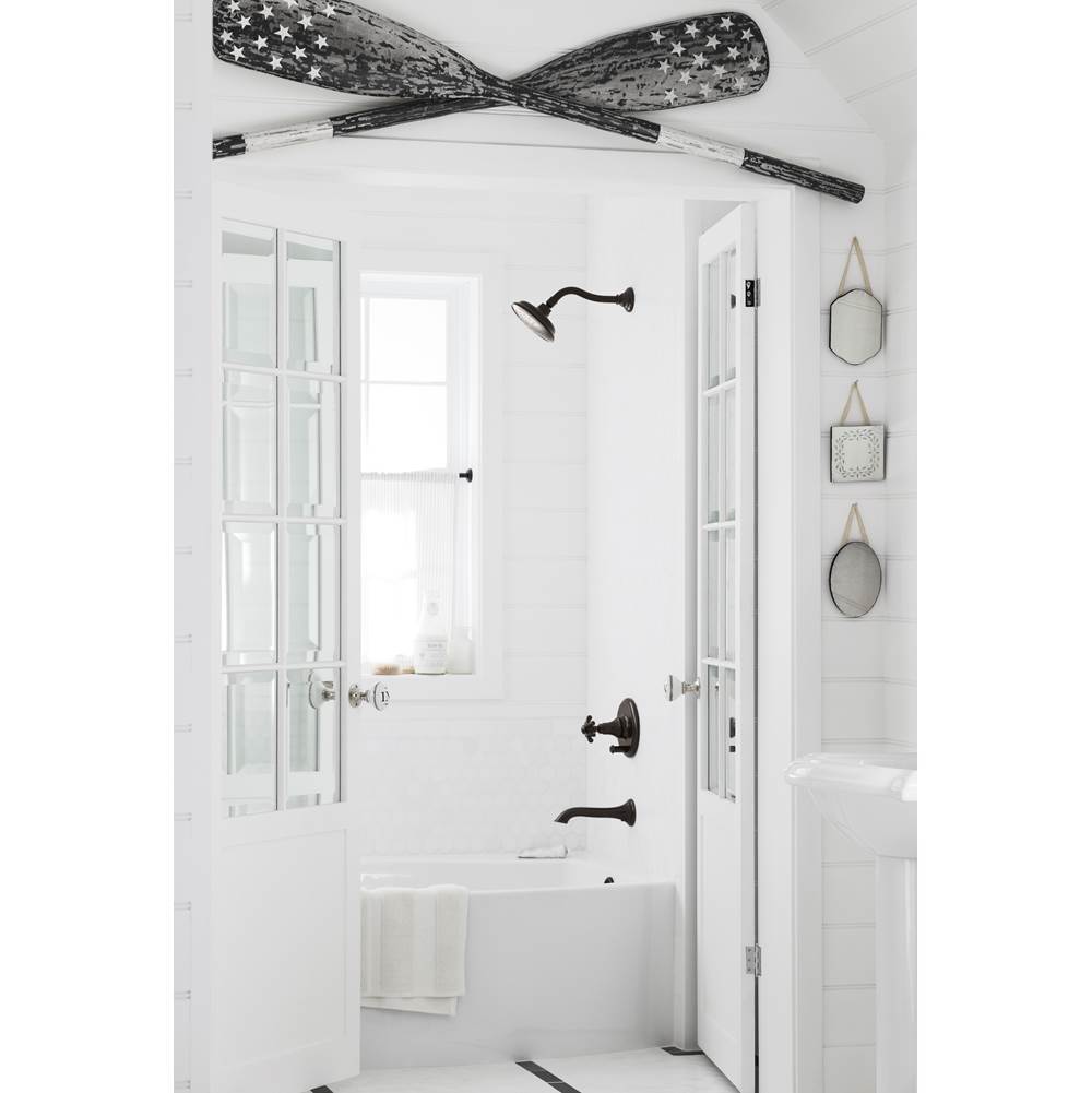 Artifacts Wall-mount bath spout with flare design