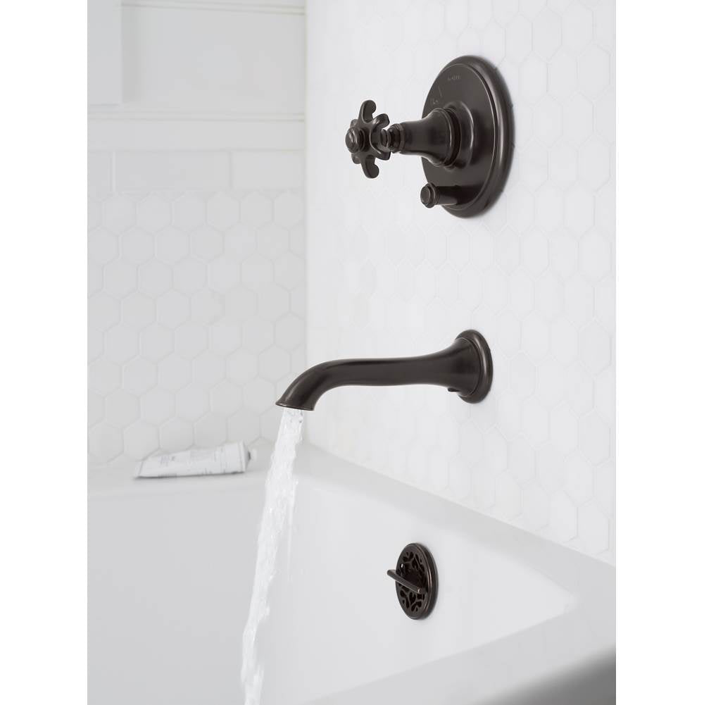 Artifacts Wall-mount bath spout with flare design