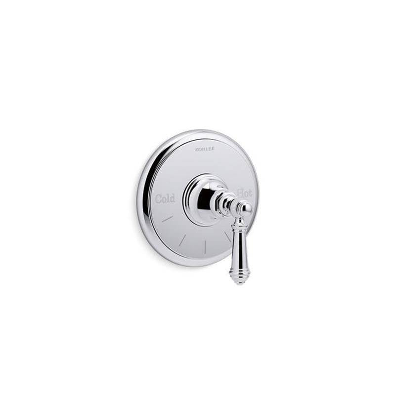Artifacts MasterShower temperature control valve trim with lever handle
