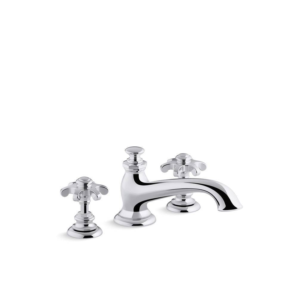 Artifacts Deck-mount bath spout with flare design