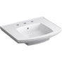 Kohler - Kelston 23-3/4'' rectangular pedestal bathroom sink - White