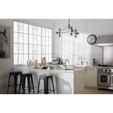 Artifacts Single-handle kitchen sink faucet with two-function sprayhead