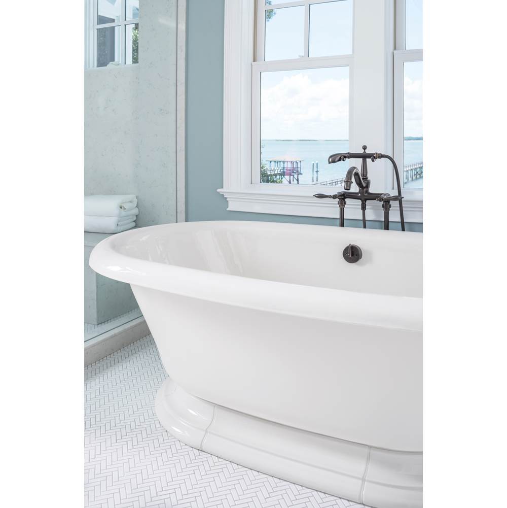 Artifacts 1-1/2'' pop-up bath drain for above- and through-the-floor freestanding bath installations