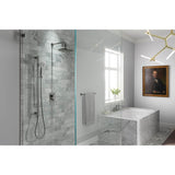 Composed Rite-Temp valve trim with push-button diverter and lever handle