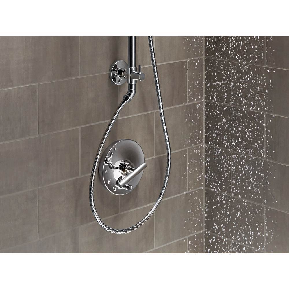 Purist Rite-Temp valve trim with push-button diverter and lever handle